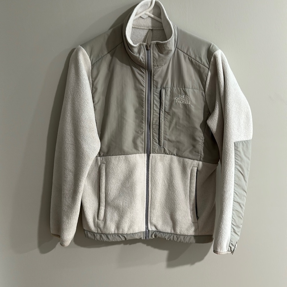The North Face white jacket